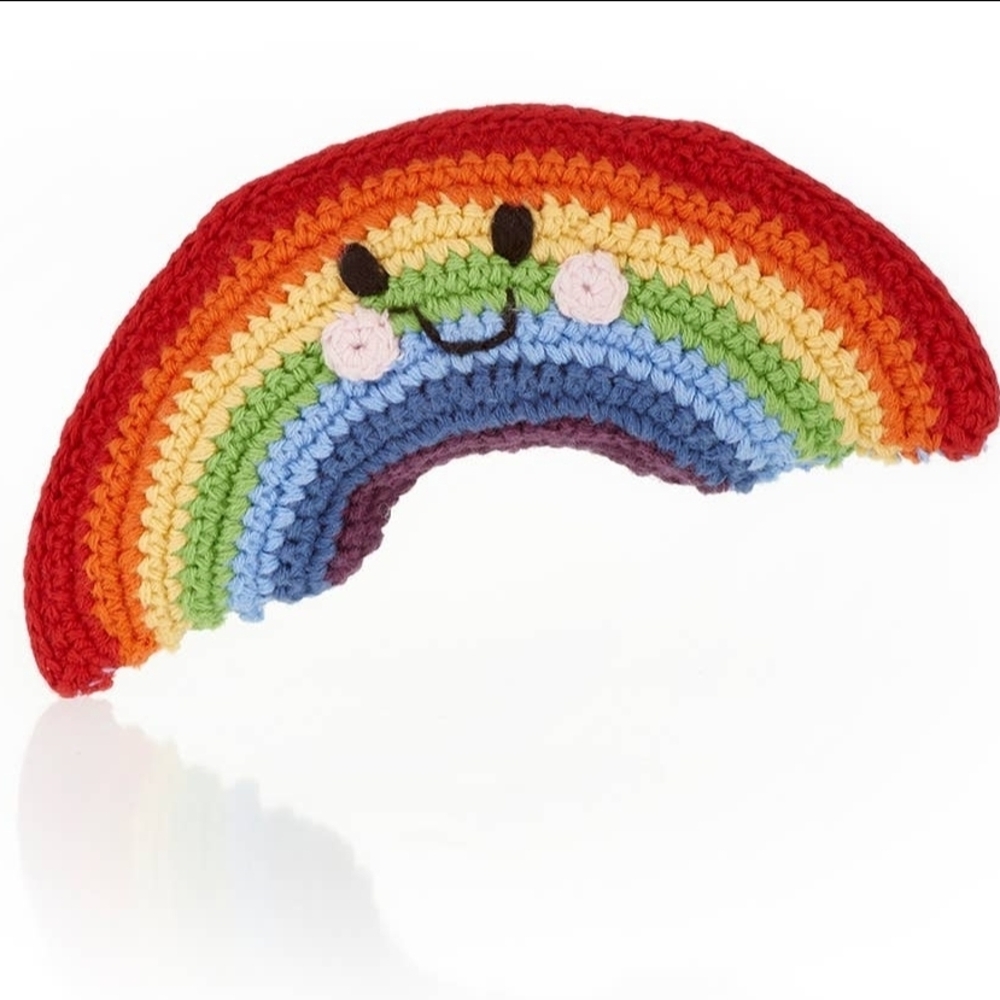Rainbow Rattle- Pebble NWT